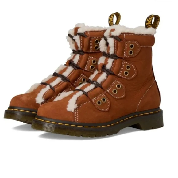 Dr Martens Butter Soft Fur Boots 1460 - Picture 3 of 13